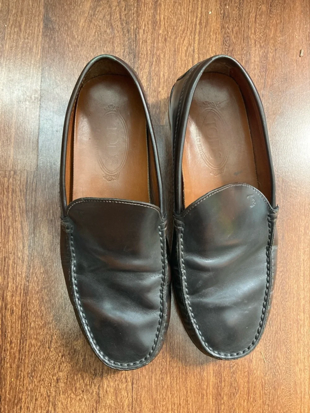Tod’s Men's Brown Leather Slip-On Loafers Sz 7
